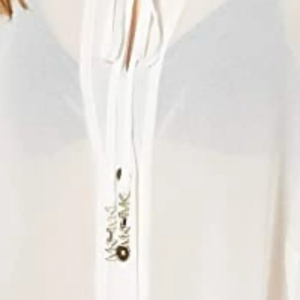 🌴HOST PUC🌴Michael Kors Solid Logo Chain Button Front Cover-Up Top XS/S✨
